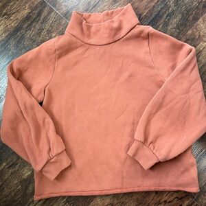 Madewell MWL Betterterry Relaxed Turtleneck Sweatshirt in Warm Umber – Size M